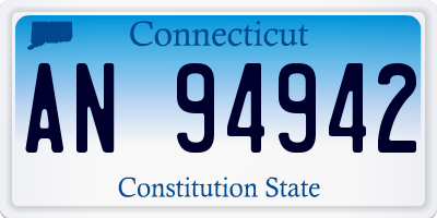 CT license plate AN94942