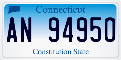 CT license plate AN94950