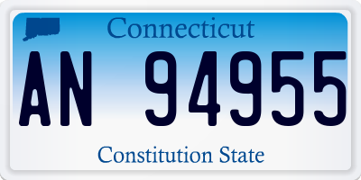 CT license plate AN94955