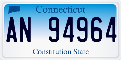 CT license plate AN94964