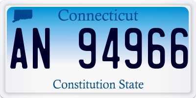 CT license plate AN94966