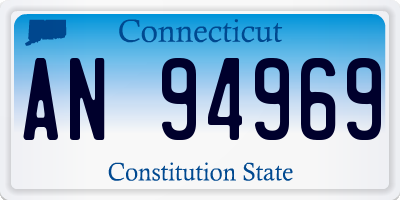 CT license plate AN94969