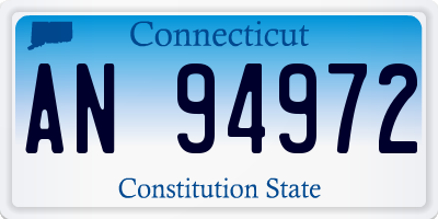 CT license plate AN94972