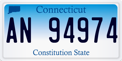 CT license plate AN94974