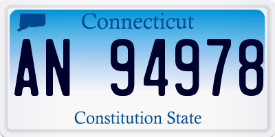 CT license plate AN94978