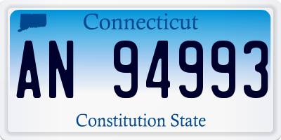 CT license plate AN94993
