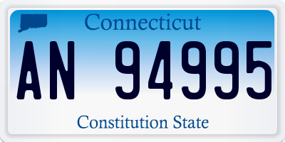 CT license plate AN94995