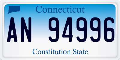 CT license plate AN94996