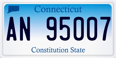 CT license plate AN95007