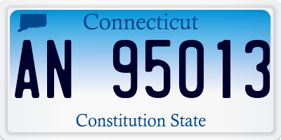 CT license plate AN95013