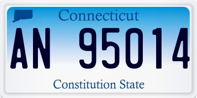 CT license plate AN95014