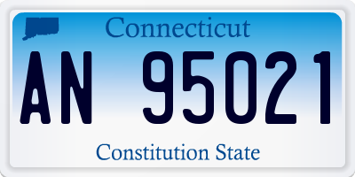 CT license plate AN95021