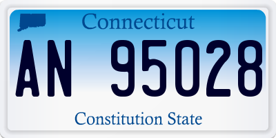 CT license plate AN95028