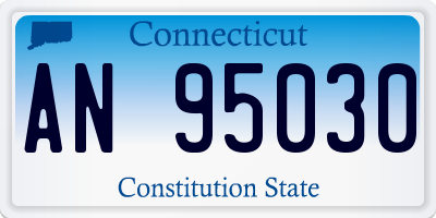 CT license plate AN95030