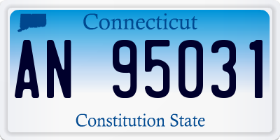 CT license plate AN95031