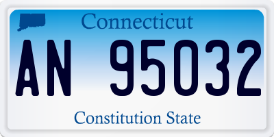 CT license plate AN95032