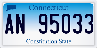 CT license plate AN95033