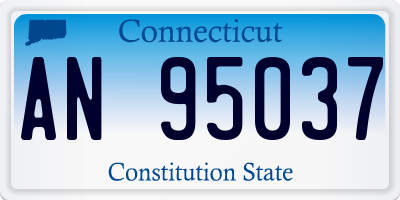 CT license plate AN95037