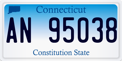 CT license plate AN95038