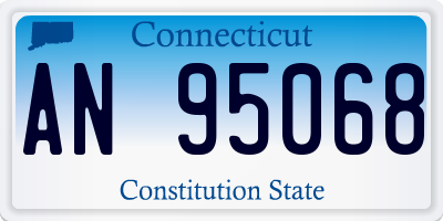 CT license plate AN95068