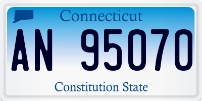 CT license plate AN95070