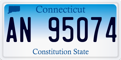 CT license plate AN95074