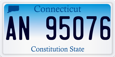 CT license plate AN95076