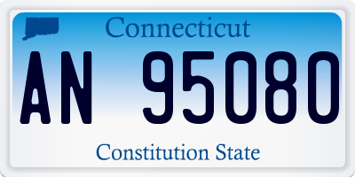 CT license plate AN95080