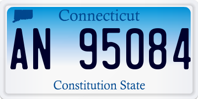 CT license plate AN95084