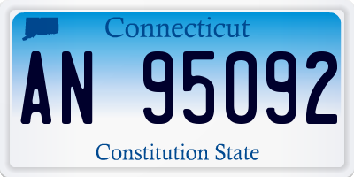 CT license plate AN95092