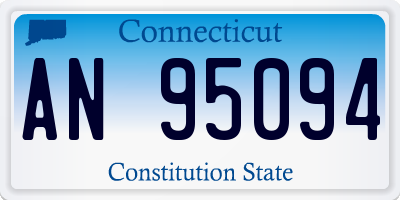 CT license plate AN95094