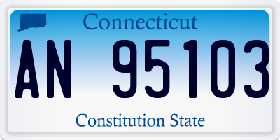CT license plate AN95103