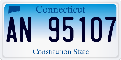 CT license plate AN95107