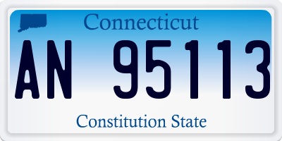 CT license plate AN95113