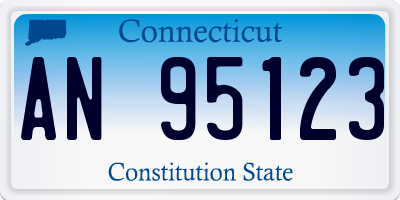 CT license plate AN95123