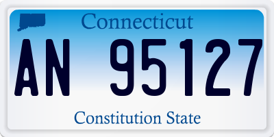 CT license plate AN95127