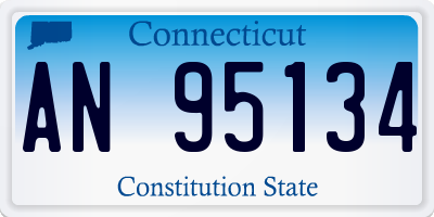 CT license plate AN95134