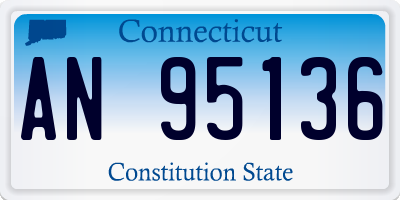 CT license plate AN95136