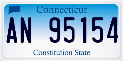 CT license plate AN95154