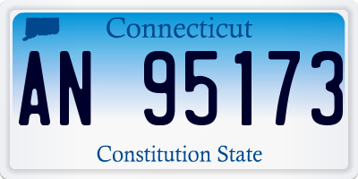 CT license plate AN95173