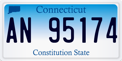 CT license plate AN95174