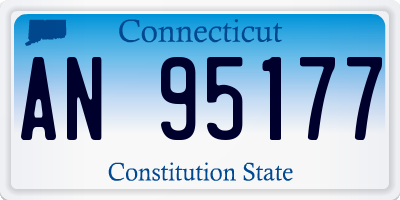 CT license plate AN95177