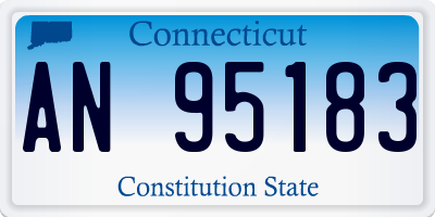 CT license plate AN95183