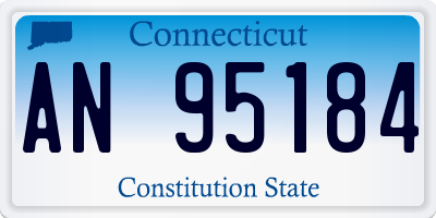 CT license plate AN95184