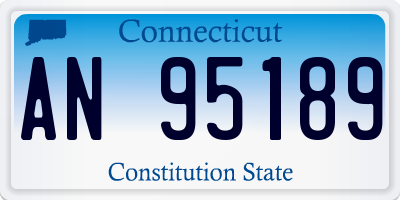 CT license plate AN95189