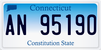 CT license plate AN95190