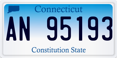 CT license plate AN95193