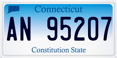 CT license plate AN95207