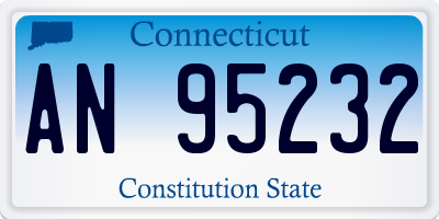 CT license plate AN95232