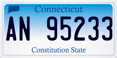 CT license plate AN95233